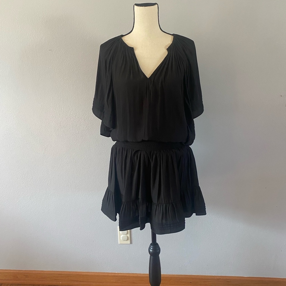 NWOT $445 Ramy Brook Teresa Mini Dress - black medium